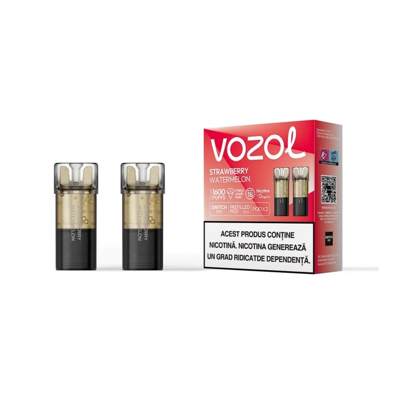 Cartus de unica folosinta SWITCH PRO STRAWBERRY WATERMELON 0 NICOTINA | VOZOL