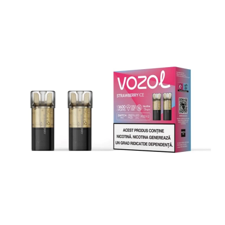 Cartus de unica folosinta SWITCH PRO STRAWBERRY ICE 0 NICOTINA | VOZOL