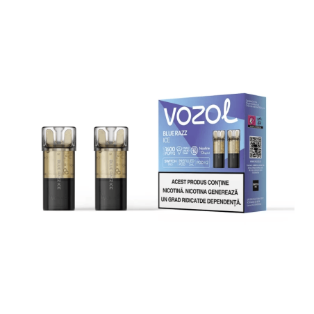 Cartus de unica folosinta SWITCH PRO BLUE RAZZ ICE 0 NICOTINA | VOZOL