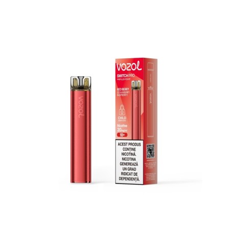Narghilea electronica reincarcabila KIT SWITCH PRO RED BERRY | VOZOL