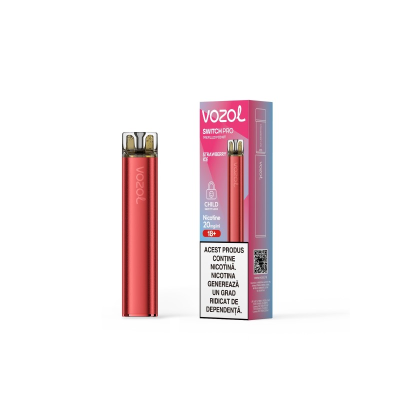 Narghilea electronica reincarcabila KIT SWITCH PRO STRAWBERRY ICE | VOZOL
