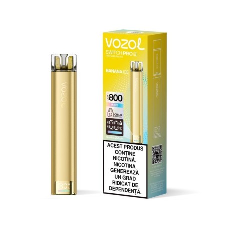 Narghilea electronica reincarcabila KIT SWITCH PRO 2 BANANA ICE | VOZOL