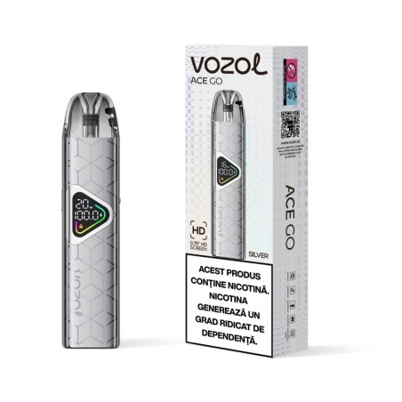 Narghilea electronica reincarcabila KIT ACE GO POD SILVER | VOZOL