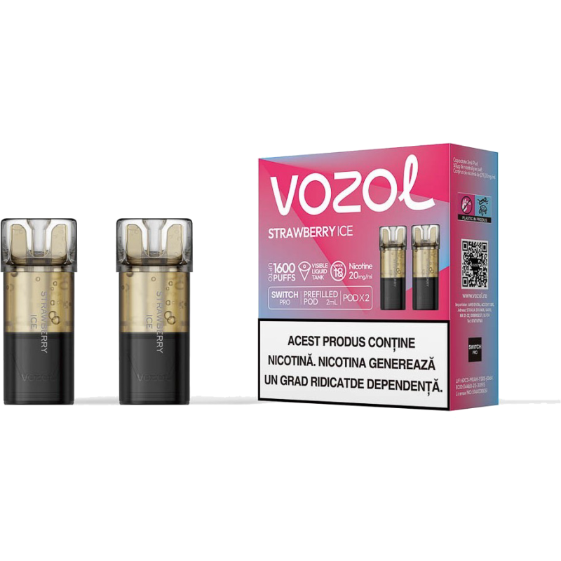 Cartus de unica folosinta SWITCH PRO STRAWBERRY ICE | VOZOL Cartus de unica folosinta SWITCH PRO STRAWBERRY ICE | VOZOL