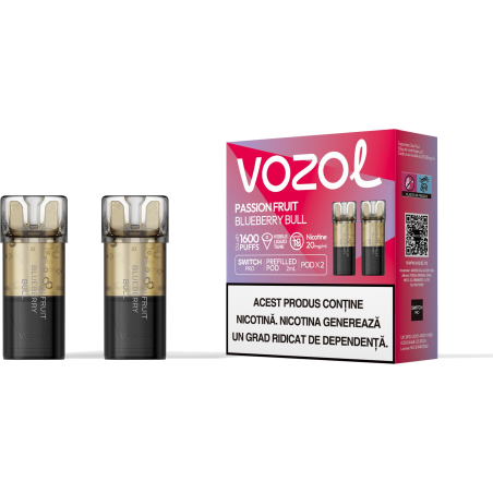 Cartus de unica folosinta SWITCH PRO PASSION FRUIT BLUEBERRY BULL | VOZOL