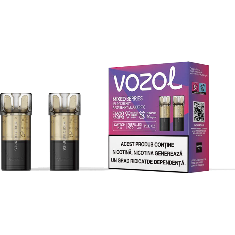 Cartus de unica folosinta SWITCH PRO MIXED BERRIES | VOZOL Cartus de unica folosinta SWITCH PRO MIXED BERRIES | VOZOL