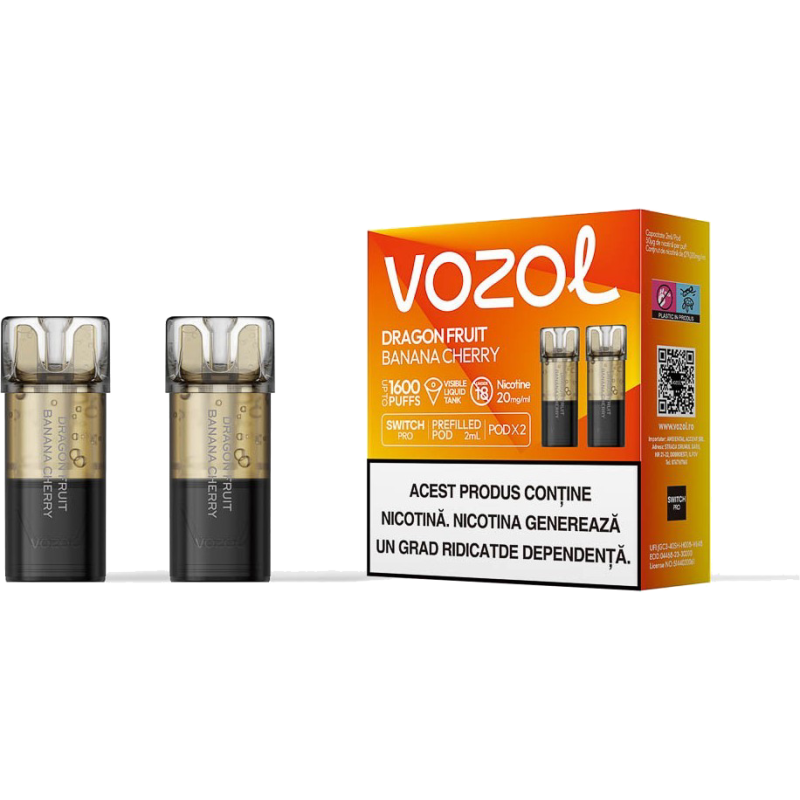 Cartus de unica folosinta SWITCH PRO DRAGON FRUIT BANANA CHERRY | Vozol Cartus de unica folosinta SWITCH PRO DRAGON FRUIT BANANA CHERRY | Vozol