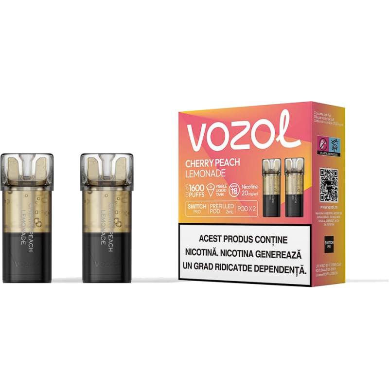 Cartus de unica folosinta SWITCH PRO CHERRY PEACH LEMONADE | VOZOL Cartus de unica folosinta SWITCH PRO CHERRY PEACH LEMONADE | VOZOL