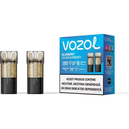 Cartus de unica folosinta SWITCH PRO BLUEBERRY SOUR RASPBERRY | VOZOL