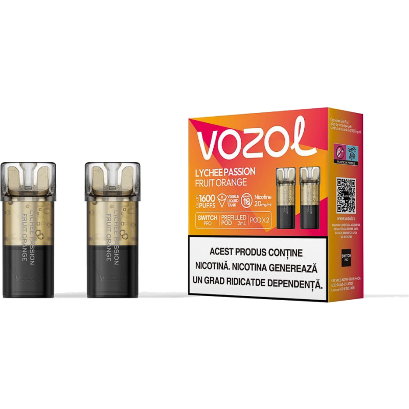Cartus de unica folosinta SWITCH PRO LYCHEE PASSION FRUIT ORANGE | VOZOL