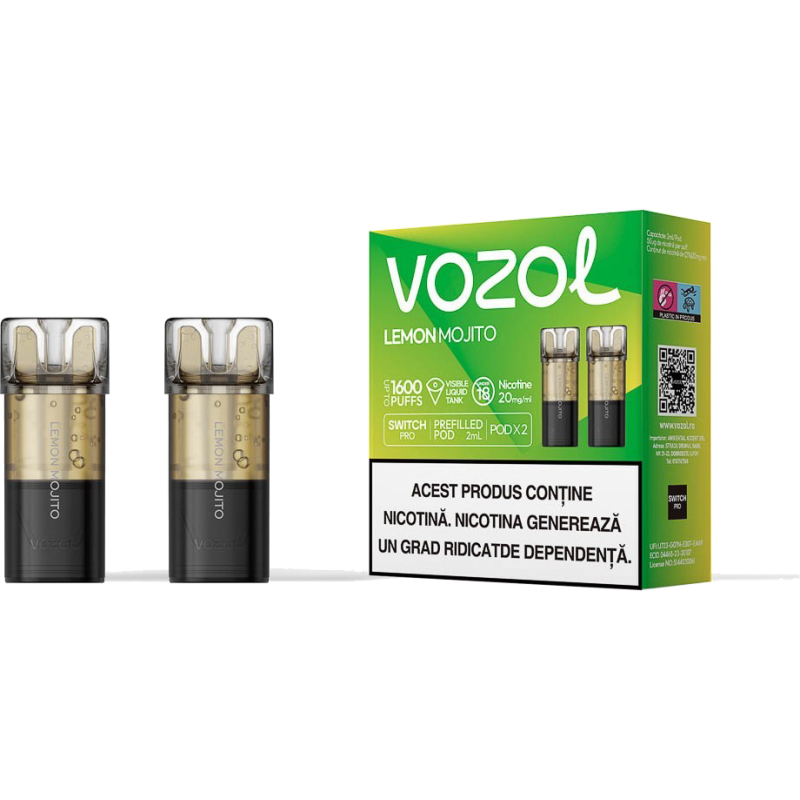 Cartus de unica folosinta SWITCH PRO LEMON MOJITO | Vozol